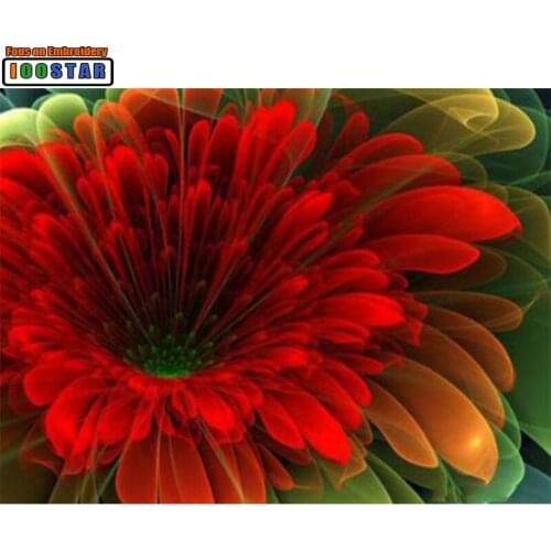 5D DIY Diamond Painting Colors fluorescent flower full Square/Round Diamond embroidery flower Kits Pictures of crystals home deo