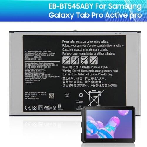SAMSUNG Original Battery EB-BT545ABY for Samsung Galaxy Tab Pro Active Pro T545 SM-T545 Authentic Tablet Battery 7600mAh Laptop