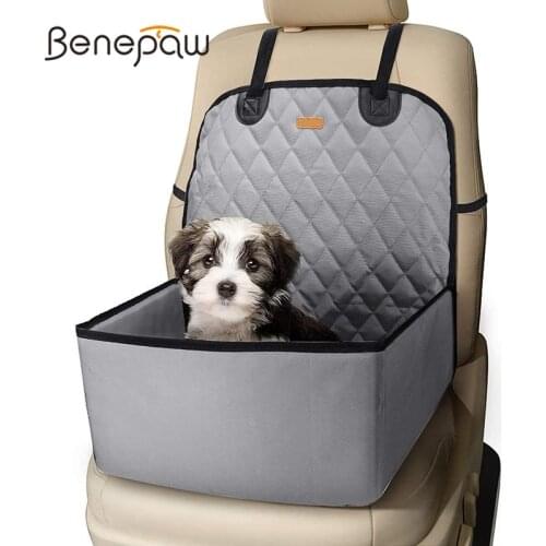 Benepaw Waterproof Dog Car Seat Foldable Comfortable Adjustable Buckle Strap Non-slip Scratch-resistant Pet Front Seat Cover