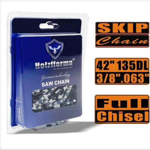 Farmertec Made Skip Chain Full Chisel .3/8'' .063'' 42inch 135DL Chainsaw Saw Chain Top Quality German Blades and Links