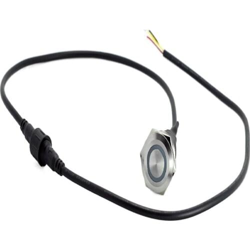 ELEWIND 22mm Ring illuminated push button switch (PM222F-11△E/▲/☆/S with connect waterproof wires )