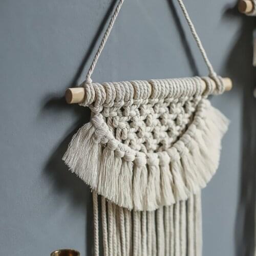 Tapestry Pendant Macrame Wall Hanging Art Tapestry Bohemian Decoration Tapestry For Home Bedroom Decor Hand-woven Crafts