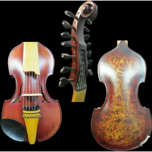 Baroque style SONG master 7×7 strings 14" Viola d'Amore ,carving back #14100