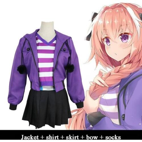 Saber fate girl cosplay costume Cartoon Anime Halloween Destiny Apocrypha Destiny Big Order Cosplay Womens Set Servant Uniform