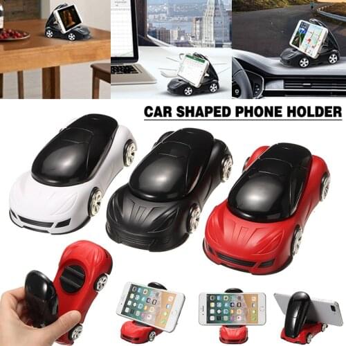 MAYITR 1pc Car Shaped Mobile Phone Stand Holder Universal Smartphone Mount Dashboard Bracket For 3-6 Inch Phones