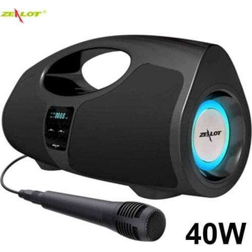 Zealot P1 40W Powerful Wireless Speakers Large Boombox For Bluetooth PC Computer Portable Stereo Subwoofer Bass Soundbox Karaoke