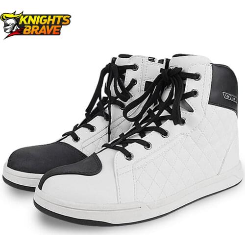 Motorcycle Boots Men Casual Shoes Microfiber Leather Moto Motocross Riding Boots Breathable Motorbike Shoes 4 Seasons Size 39-46