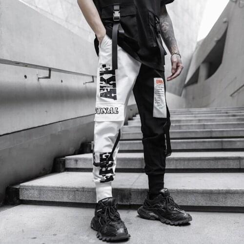 Men Multi-pocket Elastic Waist Harem Pant Men Streetwear Punk Hip Hop Casual Trousers Joggers Male Pants 2021 New Dropshipping