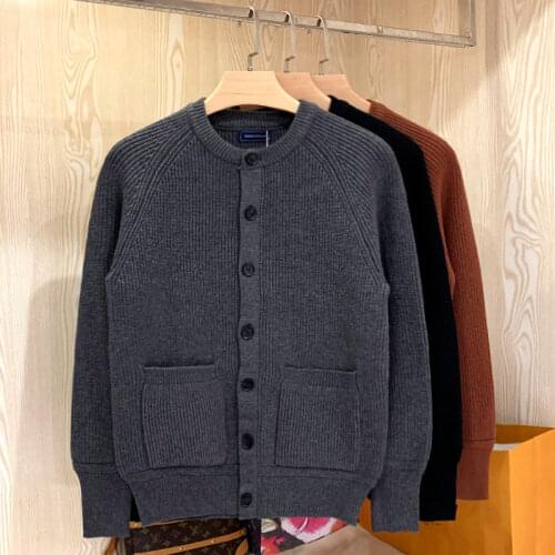 2021 Spring Autumn New Fashion Sweater Man Cardigan Slim Fit Jumpers Knitwear High Quality Casual Mens Long Sleeve Clothes E191