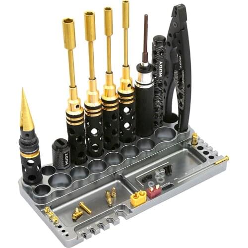 Screwdriver Repair Tool Shelf Hex Screwdriver Kit Holder Tool Rack Storage 18 Holes Bracket Key Wrench For All RC Cars