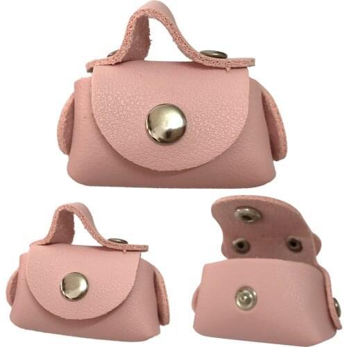 NK One Pcs Girls Doll Pink Mini Handmade Casual Wear Bag White Fashion Cute Bag For Barbie Doll Accessories Baby Toys 007A 6X
