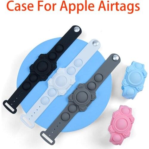 New For Apple Airtags Case Silicone Protective For Airtag Tracker Locator Device Anti-lost For Airtag Air Tag Case Bracelet