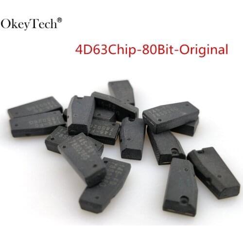 Okeytech 5Pcs High Quality Car Remote Key Transponder Chip Original Carbon ID83 4D63 80Bit For Ford For Mazda Auto Key Chip