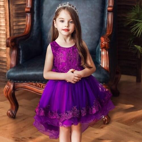 Princess Flower Girl Dress Tutu Wedding Birthday Party Kids Dresses For Girls Childrens Costume Teenager Prom Designs New 2020