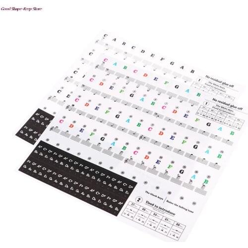 Transparent Piano Keyboard Sticker 54/61 Key Electronic Keyboard Piano Sticker White Keys