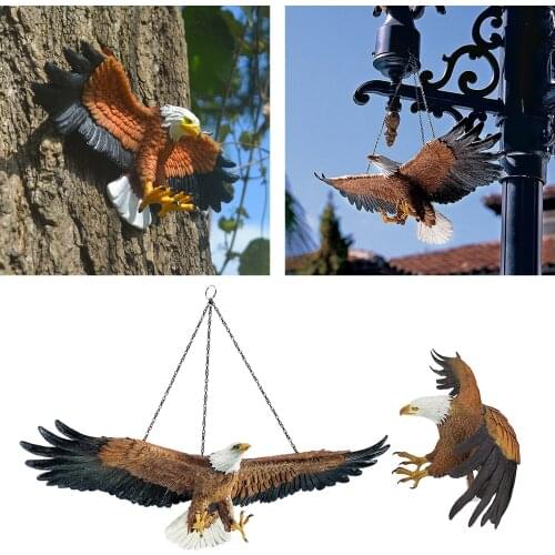 Hanging Eagle Garden Realistic Details for Any Yard Outdoor Wall Statue Art Home Decor Figurines Statue Garden Sculptures