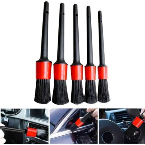 Car Detailing Brushes Cleaning Brush Set For Cleaning Wheels Tire Interior Exterior Leather Air Vents Auto Detail Wheels Tools