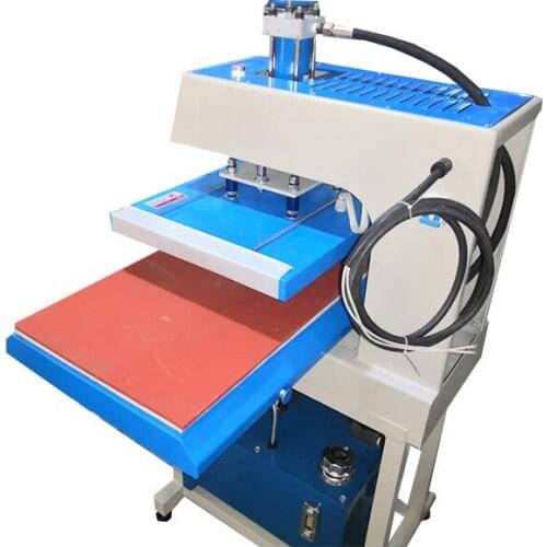 Slide type double-position hydraulic pyrograph machine hydraulic hot stamping machine T-shirt printing machine