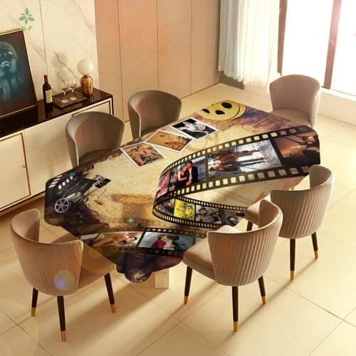 Vintage Film Photos, Dustproof Tablecloth, Used For Kitchen Dining Room, Banquet, Party, Home Table Decoration
