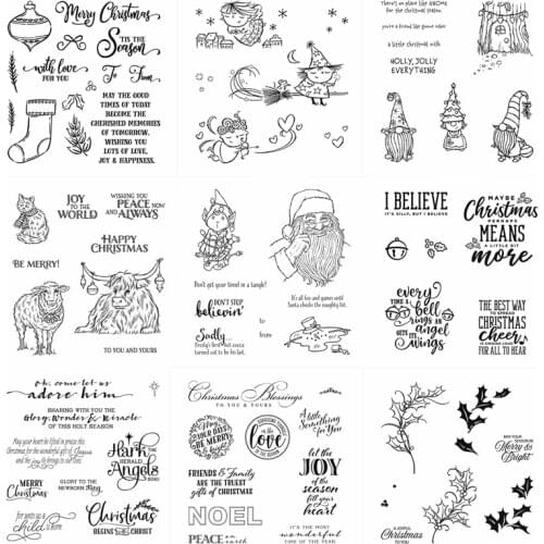 Winter Season Xmas Joy Clear Stamps For DIY Scrapbooking Card Making Kids Clear Transparent Silicone Stamp New 2020
