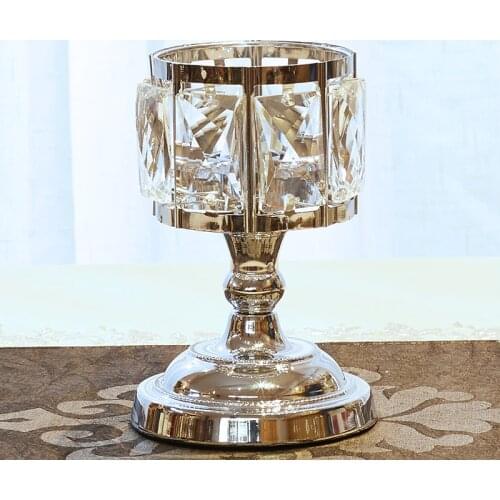 Gold Metal Nordic Crystal Candle Holders Glass Romantic Wedding Dinner Candelabros Luxury Porta Velas Home Decoration BS60CH