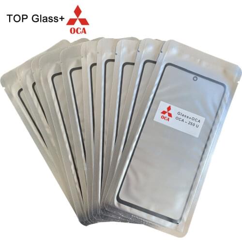 50Pcs OCA Laminated Front Glass Screen (Without Touch Digitizer) For Samsung Galaxy A52 A525 A526 LCD Outer Lovain Panel Lens