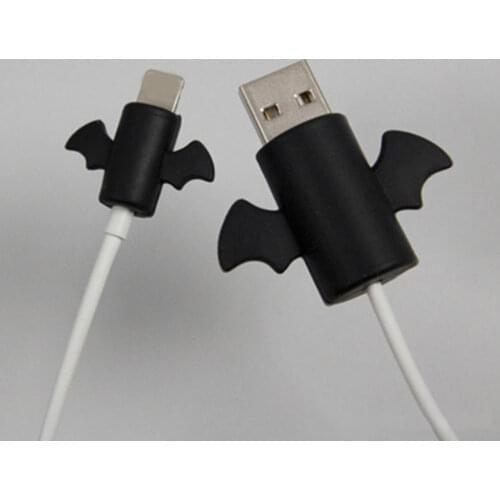 2Pcs Cute Angel Wing Cable Protector Earphone Protective Mobile Phone Headset Charging Cable Cover Desk Stationary for Iphone