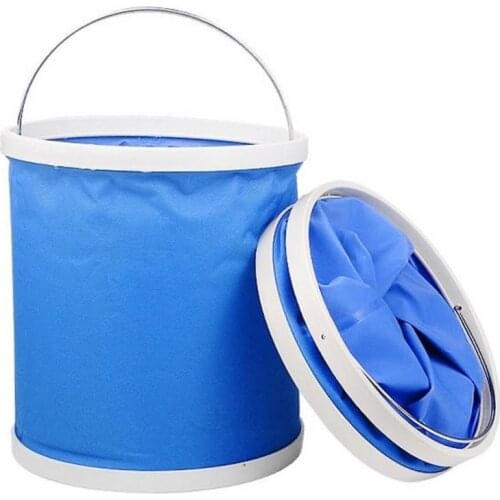 50% Wholesales 11L Portable Folding Outdoor Camping Plastic Water Bucket Bottle Accessory