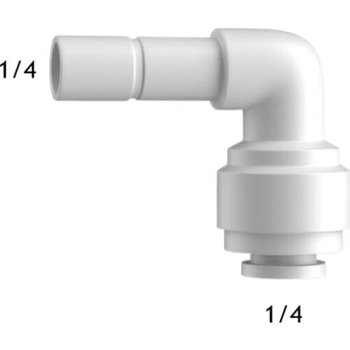 1/4'' Quick Connection - 1/4'' OD PE Pipe Fitting Plastic RO Water Elbow Connector Filter Reverse Osmosis System