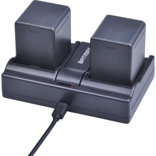 2Pc VW-VBN26 2500mAh Battery + Dual Charger for Panasonic VW-VBN26 HC-X800, HC-X900, Panasonic VW-VBN390 VBN130 HC-X910