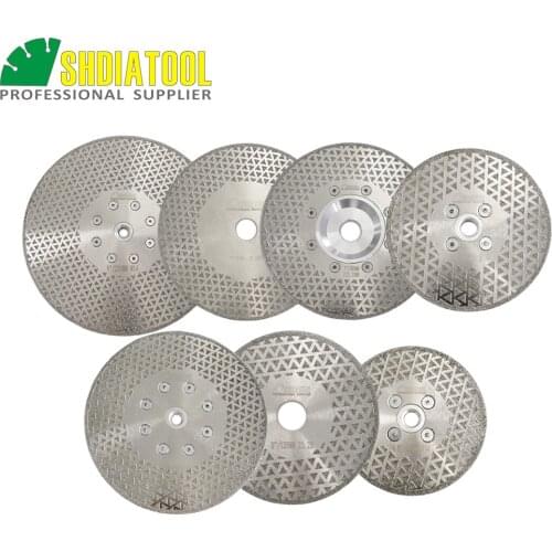 SHDIATOOL 1pc Electroplated diamond cutting & grinding disc Both side coated diamond blade granite marble
