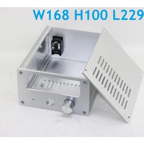 All Aluminum Amp Chassis DIY WCF Tube Amplifier Case Headphone Chassis Decoder Vent Mini Size W168 H100 L229