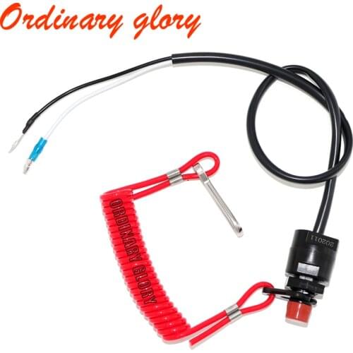 Emergency Kill Stop Switch for Yamaha Outboard Stop Kill Switch Cut Off Switches with Safety Tether Lanyard