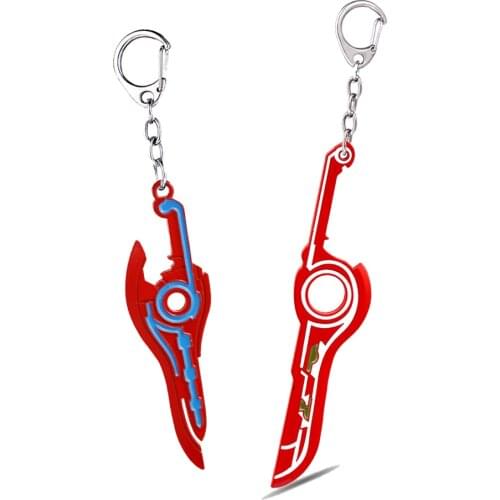 Xenoblade Chronicles Keychain Red Sword MONADO Metal Pendant chaveiro Key Ring bag charm Key Chain portachiavi Game Jewelry