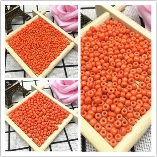 New DIY 2mm/3mm/4mm 1000/500/200pcs Czech Glass Seed Spacer Beads Jewelry Fitting Orange