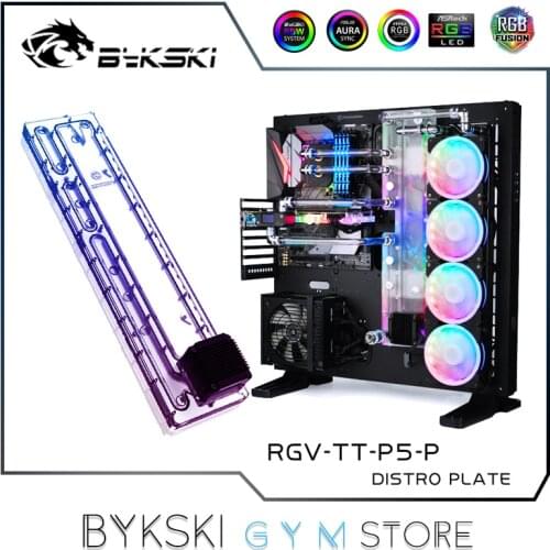 Bykski Distro Plate For TT P5 Case, 480 Radiator Water Cooling Loop Solution, 12V/5V RGB SYNC, RGV-TT-P5-P