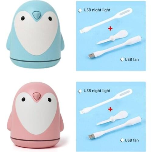 Household Cute Cartoon Little Penguin Air Humidifier Spray Portable USB Rechargeable Wireless Ultrasonic Aroma Diffuser