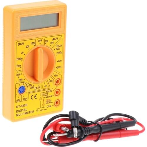 AC/DC 750/1000V Vastar DT-830B LCD Digital Multimeter For Volt Amp Ohm Tester Meter Voltmeter Ammeter Overload Protection Probe