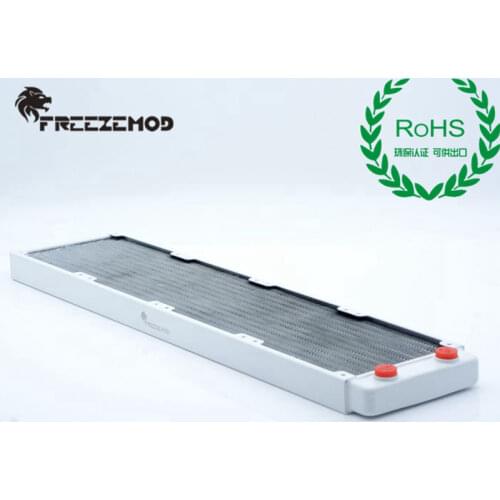 FREEZEMOD Computer PC Water Cooler Piano Paint White Color Copper Radiator Heat Sink ROHS Certification. TSRP-WP480
