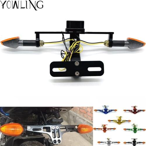 Motorbike CNC License Plate Bracket Holder Registration Plate Holder For Honda CB400 NC750 NC559 NC750S nc750x CG125 PCX MSX 125