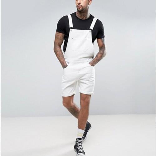 Fashion Mens Jeans Overall Jumpsuits Plus Pocket Hi Street Distressed Denim Bib Overalls For Man Suspender Pants Size S-XXXL