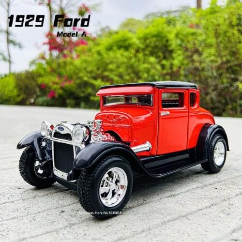 Maisto 1:24 New 1929 Ford Model A Red Alloy Car Model Crafts decoration collection toy tools gift Die cast alloy car model