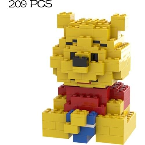2021 new Disney series of cartoon characters Winnie-the-Pooh model MOC blocks puzzle set children toy gift