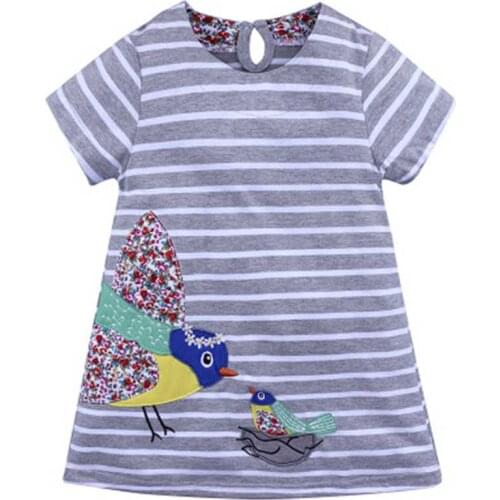New Baby Girl short sleeve Dress kids dresses for girls Clothes children clothing Kids Clothes summer 1-6y rainbow Girl Dress