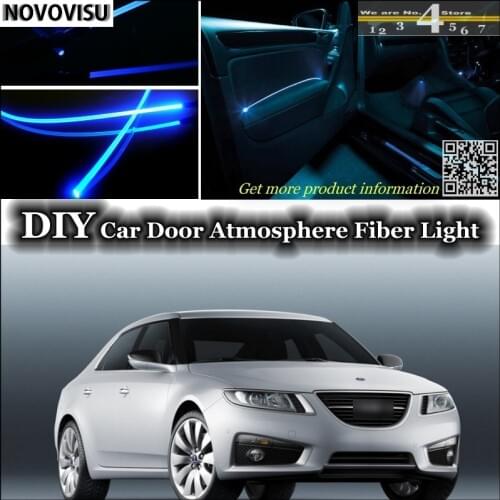 NOVOVISU For Saab 9-4X 94 interior Ambient Light Atmosphere Fiber Optic Lights Inside Door Panel illumination Not EL light