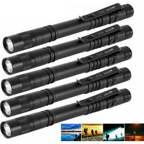 10pcs/lot Pen Light Portable Mini LED Pen Flashlight Night Lamp for Camping Working Fishing Outdoor Hiking Emergency Flash Light