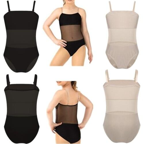 Mesh Splice Camis Kids Girls Ballet Dance Leotard Slim Shape Ballet Dress Underwear Girl Gymnastic Exercise Leotards Dance Wear
