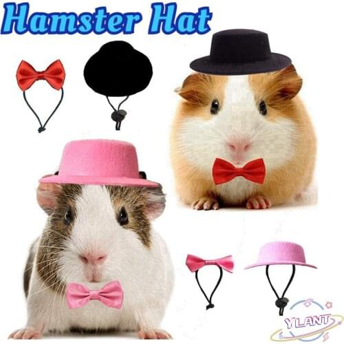 Small Animals Hats Rabbit Guinea Pig Hamster Totoro Hedgehog Hat and Bow Tie Top Hat Pet Festive Funny Cap Head Accessories