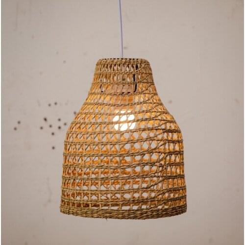 Vietnam straw chandelier bamboo lamp new Chinese lantern tea staircase Hotel