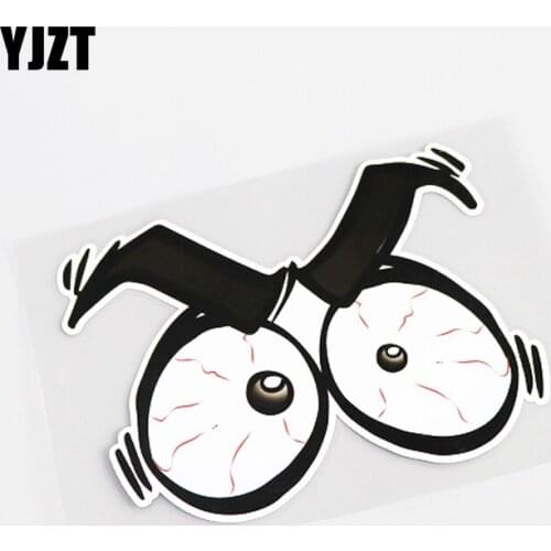 YJZT 14CM*11CM Cute Personality Eyes Car Sticker Decal PVC Accessories 13-0440
